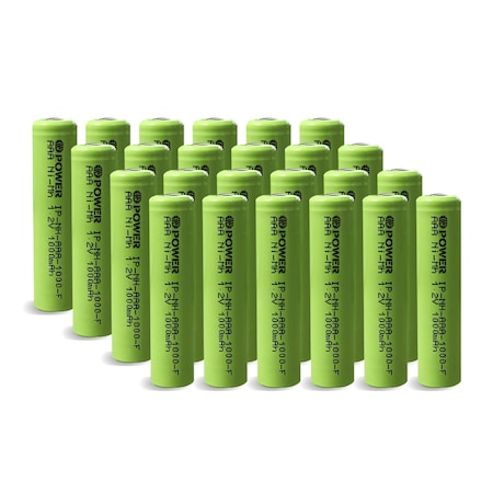 Ip Power Ni-Mh AAA 1000mAh Rechargeable Flat Top 24PK IP-NH-AAA-1000-FT-24